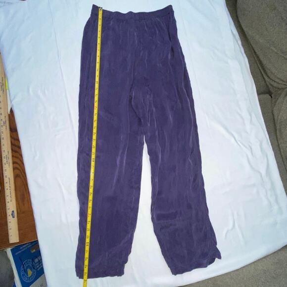 Chicos Private Edition Pants Womens 2 Slinky Purple Pull On Pants Stretch Waist - Picture 6 of 12